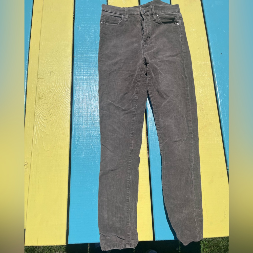 BDG Gray Corduroy High-Rise Skinny Pants